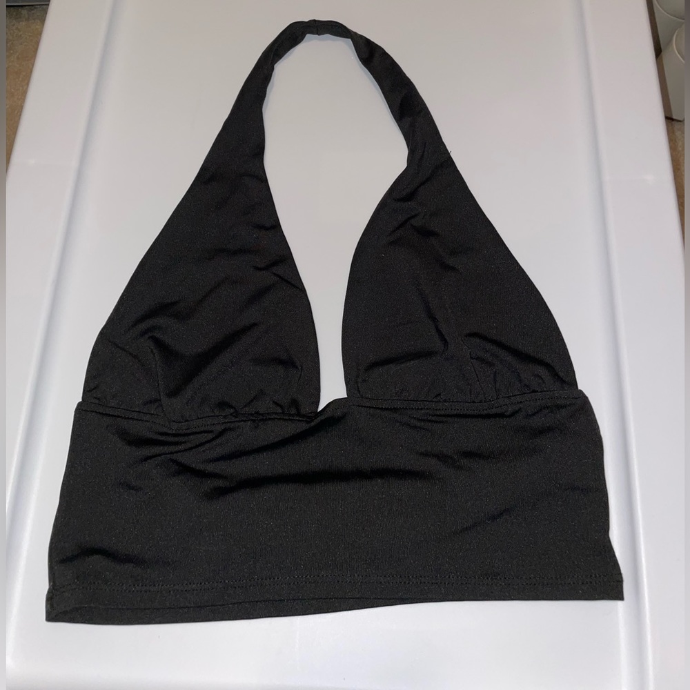 H&M Black Halter Neck Top